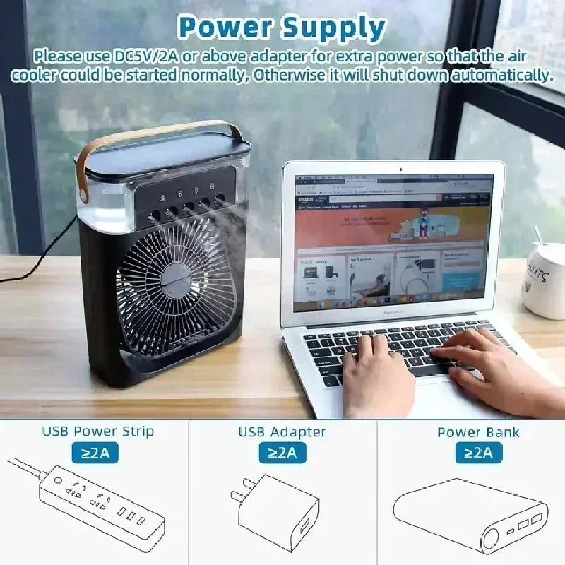 Ventoinha LED portátil